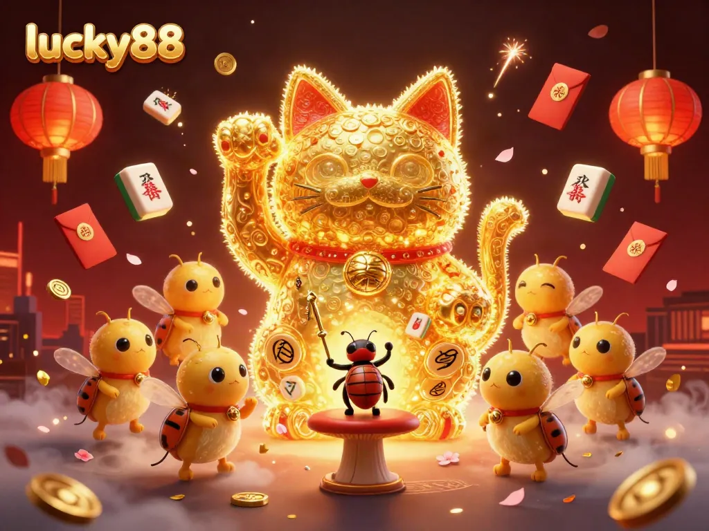 Experience the thrill at lucky88 with an enchanting scene of a vibrant casino filled with energy and luck.