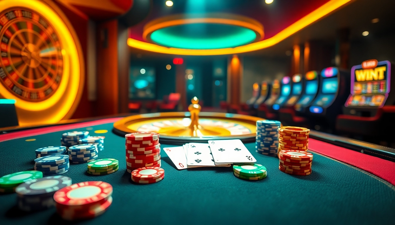 Experience the excitement at a professional casino where tg88 win chips and cards are celebrated in a vibrant poker scene.