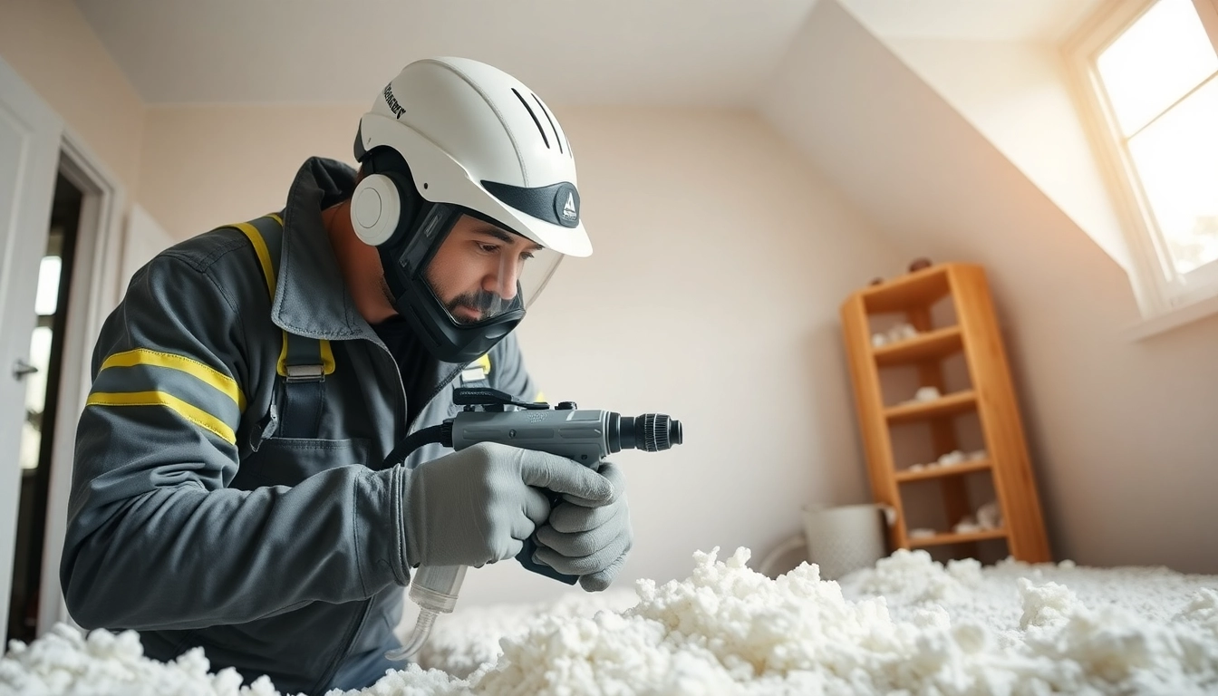 Effective spray foam removal near Brighton by a skilled technician in action.