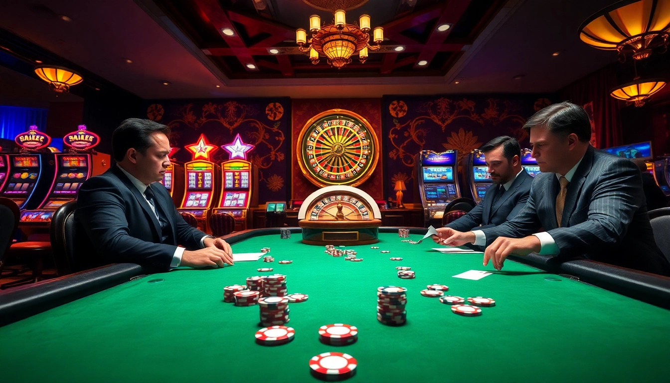 Experience the thrill of gaming at https://vz99.fans/ with an intense poker game featuring luxurious casino elements.