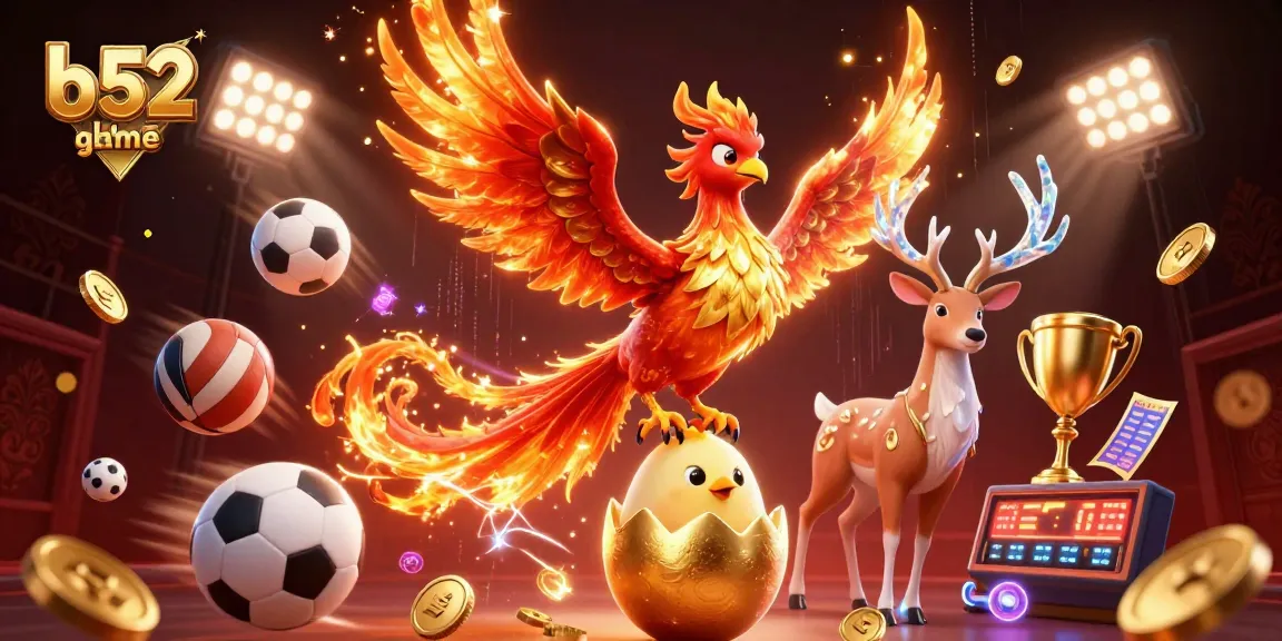 Engage in the b52 club game with vibrant characters and dynamic sports elements in an immersive casino scene.