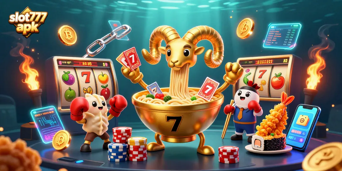 Experience winning jackpots with slot777 apk in this vibrant 3D casino illustration.