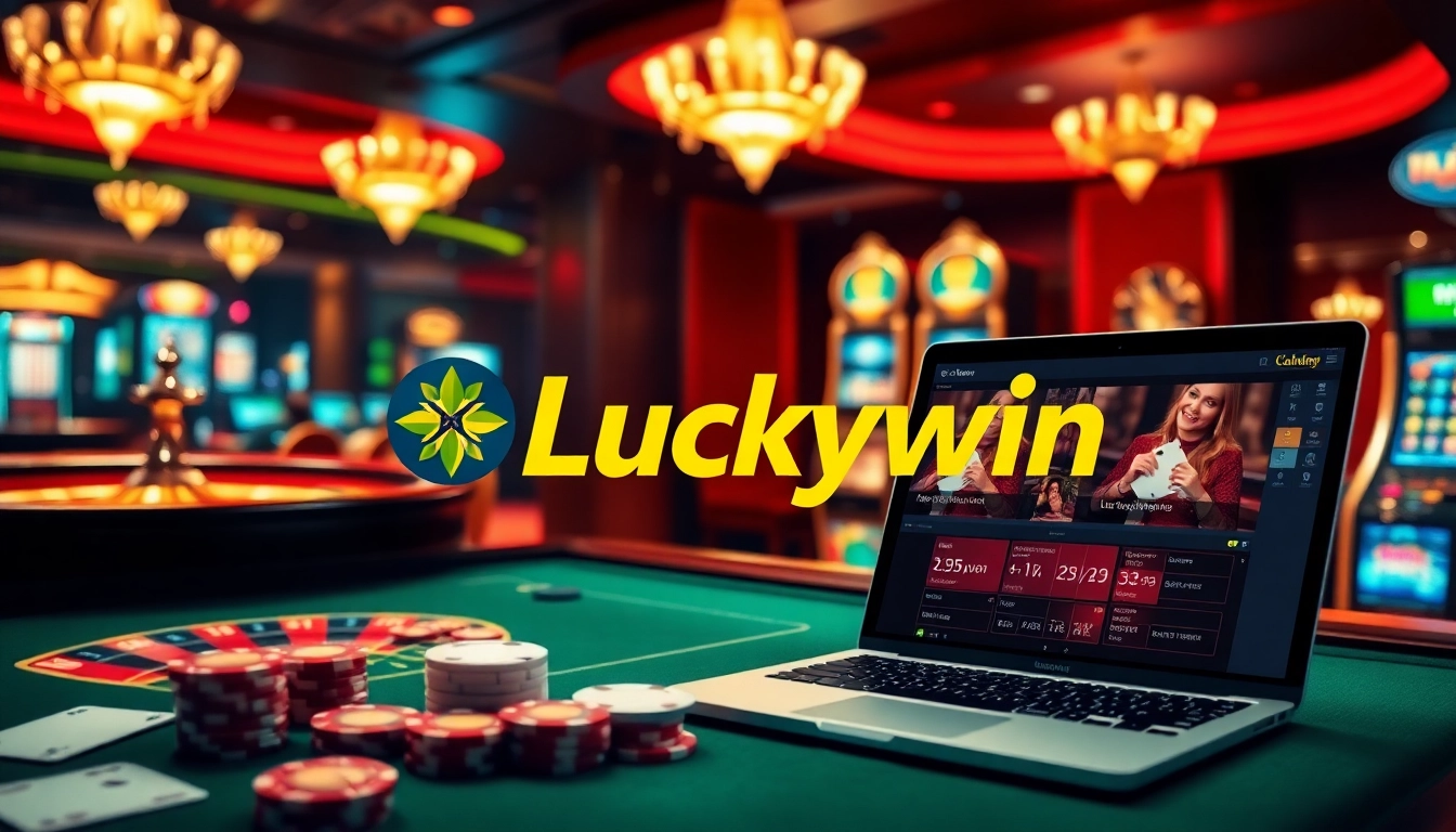 Experience the thrill of online gambling at Nhà cái Luckywin with vibrant casino visuals and exciting games.