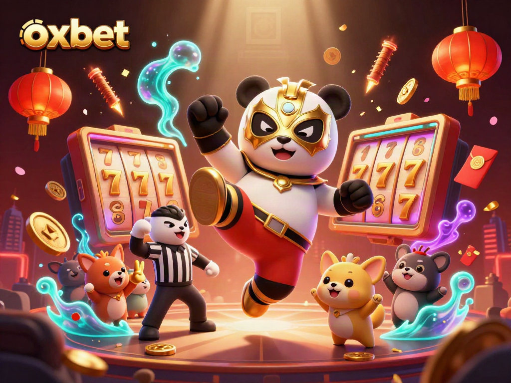 Experience top-tier gaming excitement with OXBET's dynamic casino illustration featuring vibrant characters and thrilling elements.