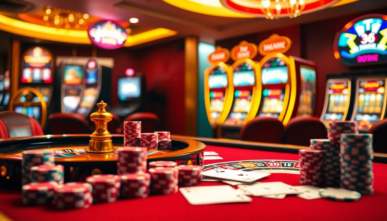 Experience the thrill of gambling with the link vào ww88, featuring a vibrant casino scene full of excitement.