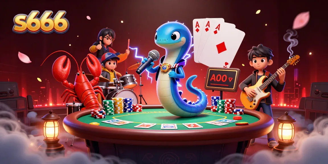 Engage with the vibrant energy of s666 at an underwater casino concert featuring lively performing characters and game elements.