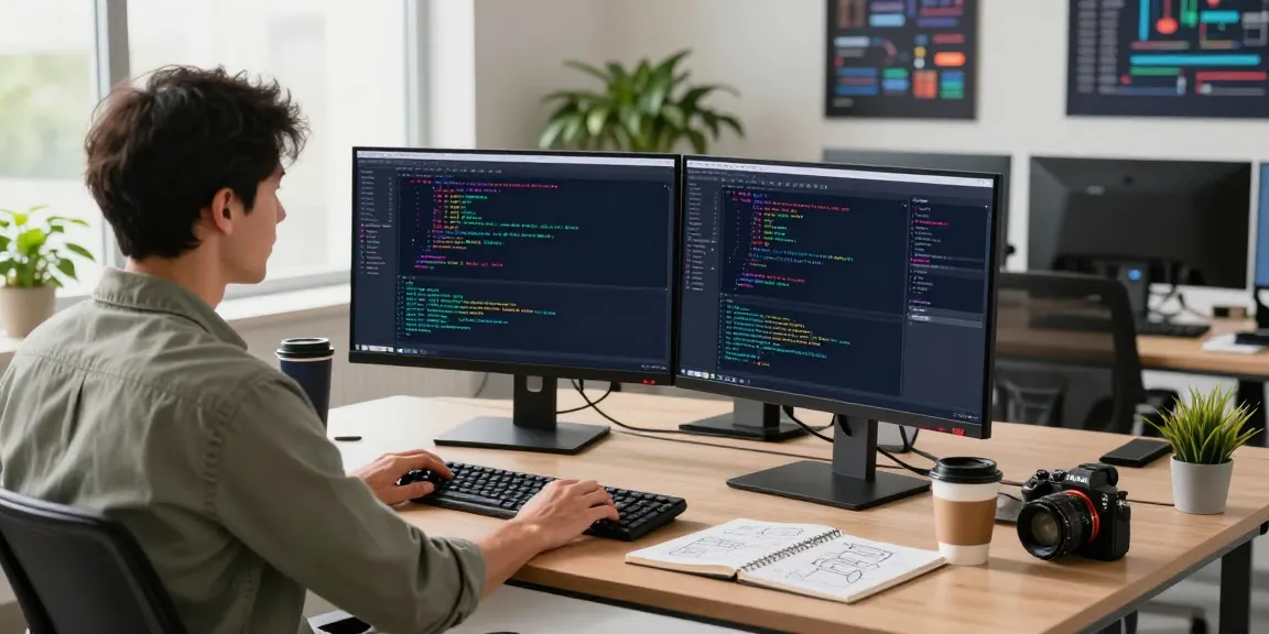 This link highlighted in a vibrant software development workspace with coding screens and modern office vibes.