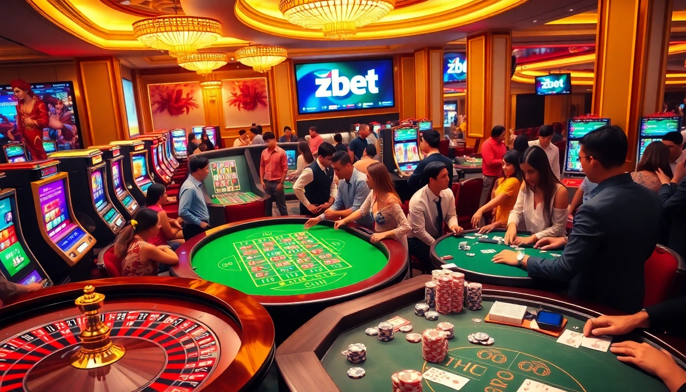 Engage in thrilling gameplay at zbet vn’s vibrant casino, showcasing roulette and poker excitement.