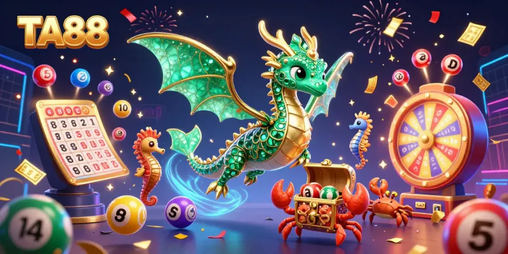 Win big at TA88 with an enchanting sea dragon and vibrant lottery elements!