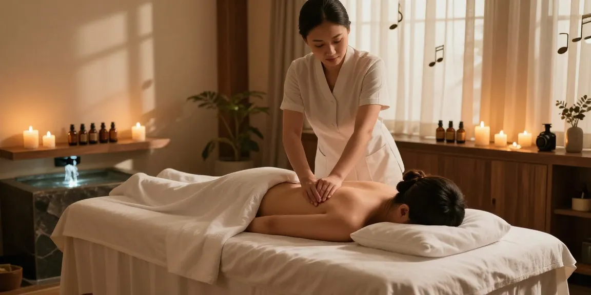 Expert massage therapy session indoors showcasing 정자동출장안마 with soothing ambiance and professional setup.