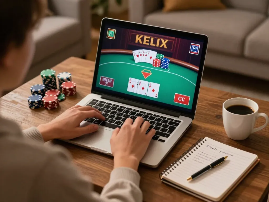 F168 player analyzing strategy while participating in an exciting online poker game.