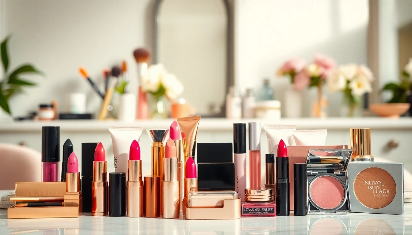 Explore the best dupes in Australia showcased in a stylish beauty display with vibrant colors.