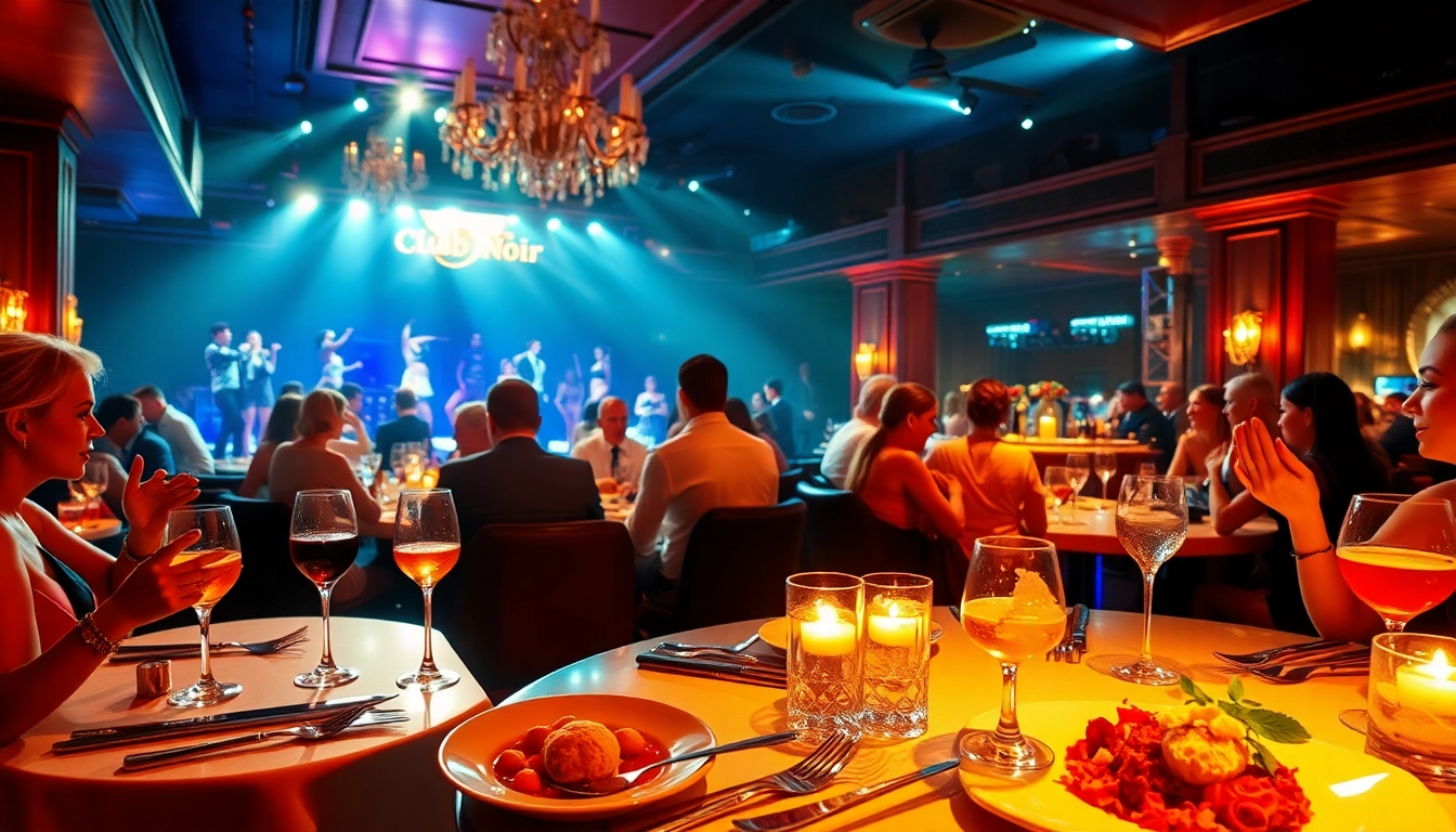 Dinner sxm at Club Noir, featuring exquisite dining, vibrant cocktails, and a lively nightlife atmosphere.