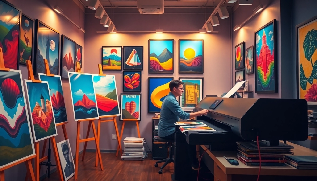Experience the artistry of poster printing with vibrant colors, diverse designs, and expert craftsmanship showcased.