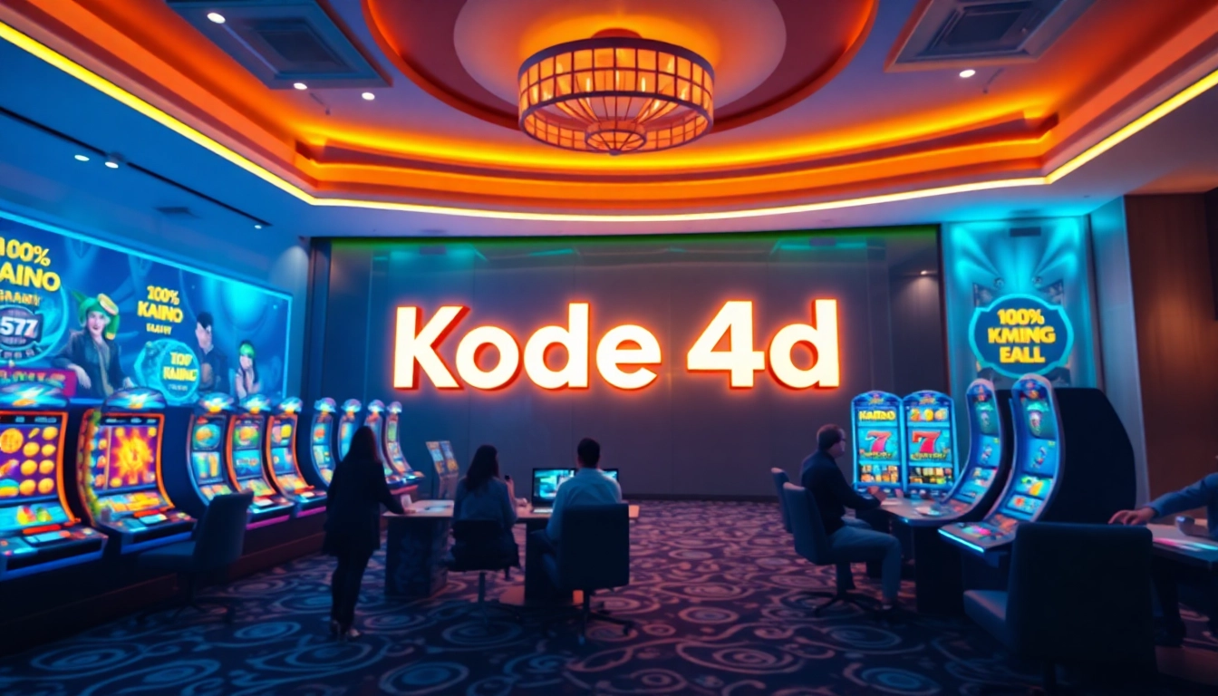 Kode4d link showcased in a vibrant online gaming environment with digital slot games and secure player interactions.