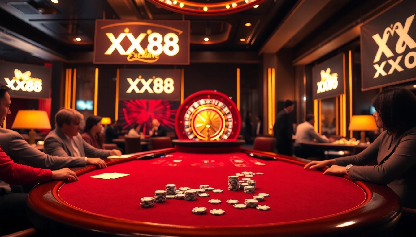 Experience the thrill of gambling at XX88, with high-stakes poker tables and roulette wheels