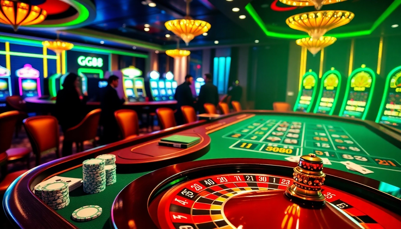 Experience the thrill of gambling with GG88 at a luxurious casino featuring vibrant games and exciting action.