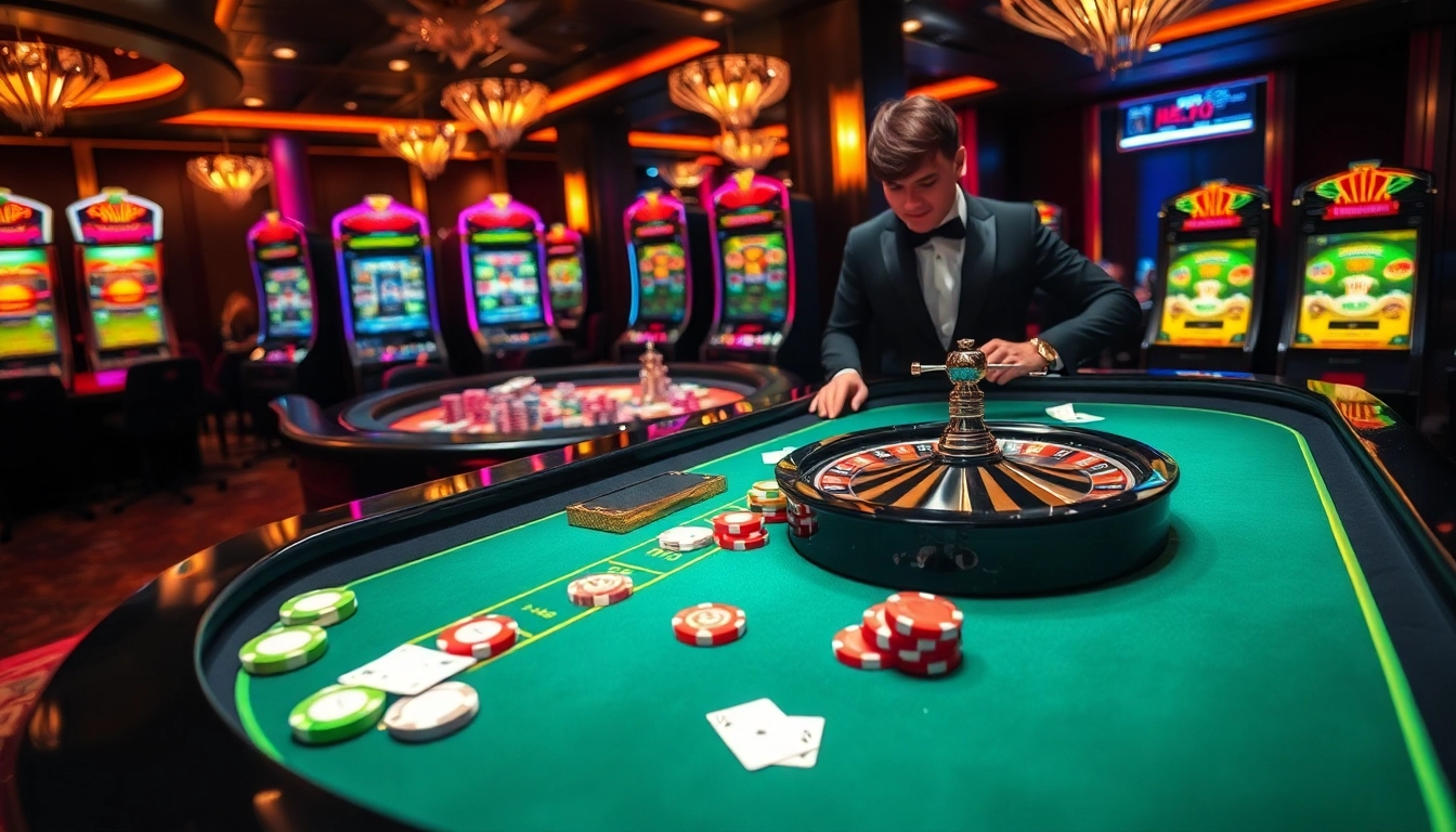 Experience thrilling roulette action at RR88's luxurious casino tables.