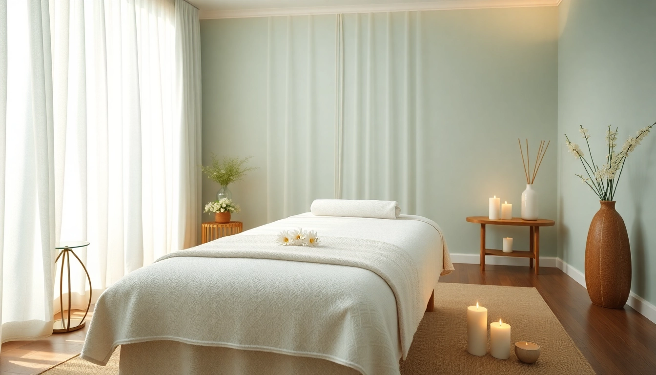 Spa Ads showcasing a serene massage room filled with calming colors and tranquil elements
