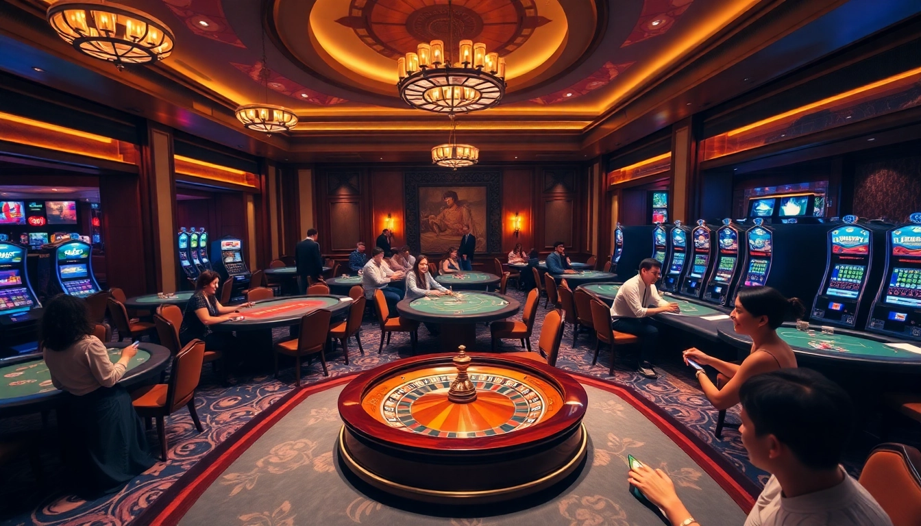 Experience the excitement of five88 đăng nhập at a stunning casino with vibrant games and eager players.