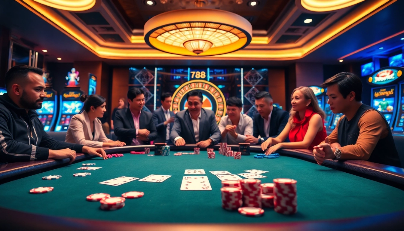 Experience the thrill of casino gaming at tv88 with dynamic poker action and lively atmosphere.