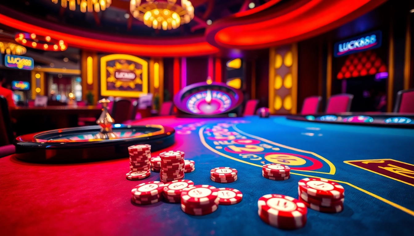 Experience the thrill of LUCK888 at the vibrant casino table with exciting gameplay.