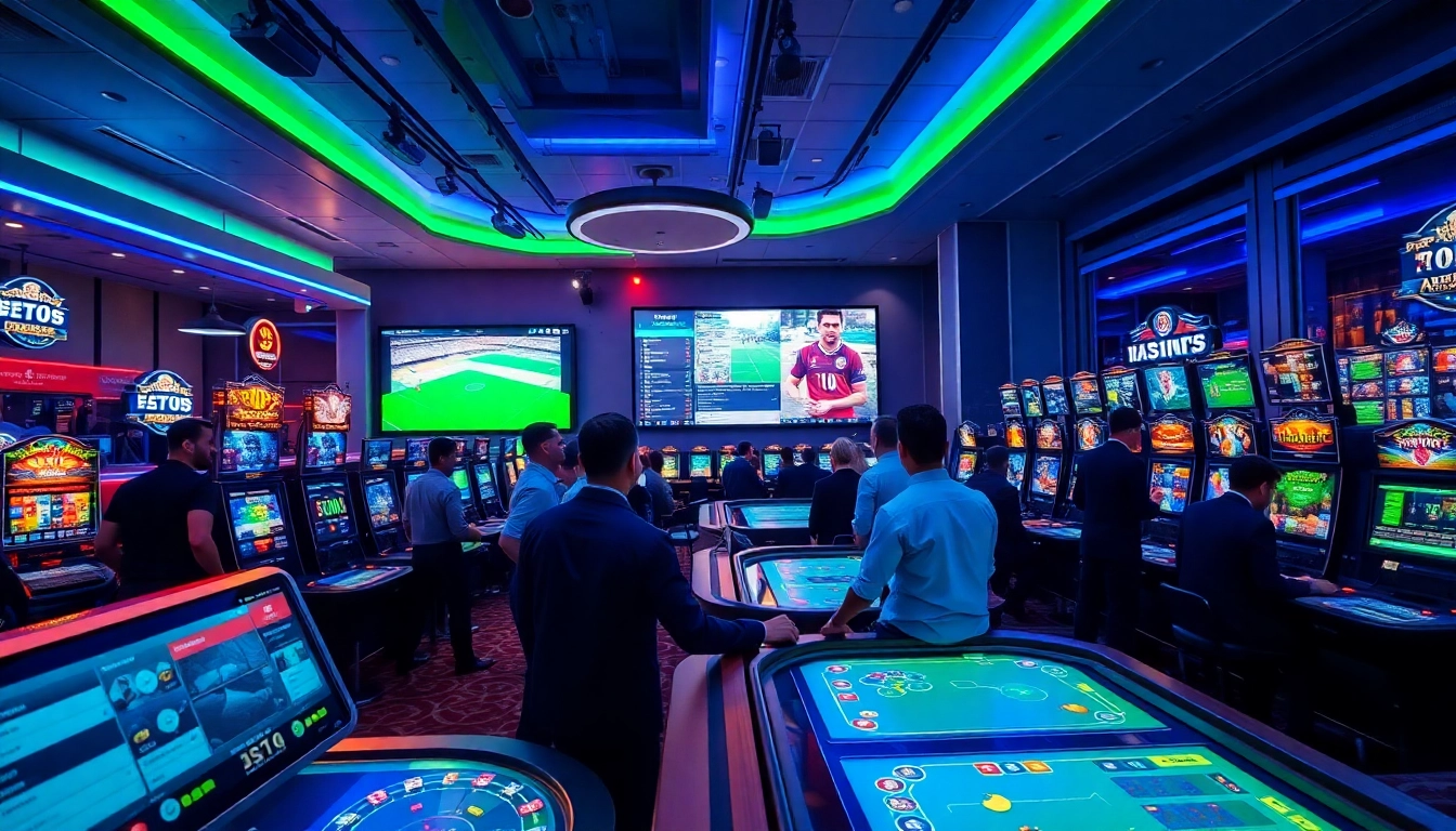 Experience the excitement of online gambling at luck8win.live with vibrant casino scenes.