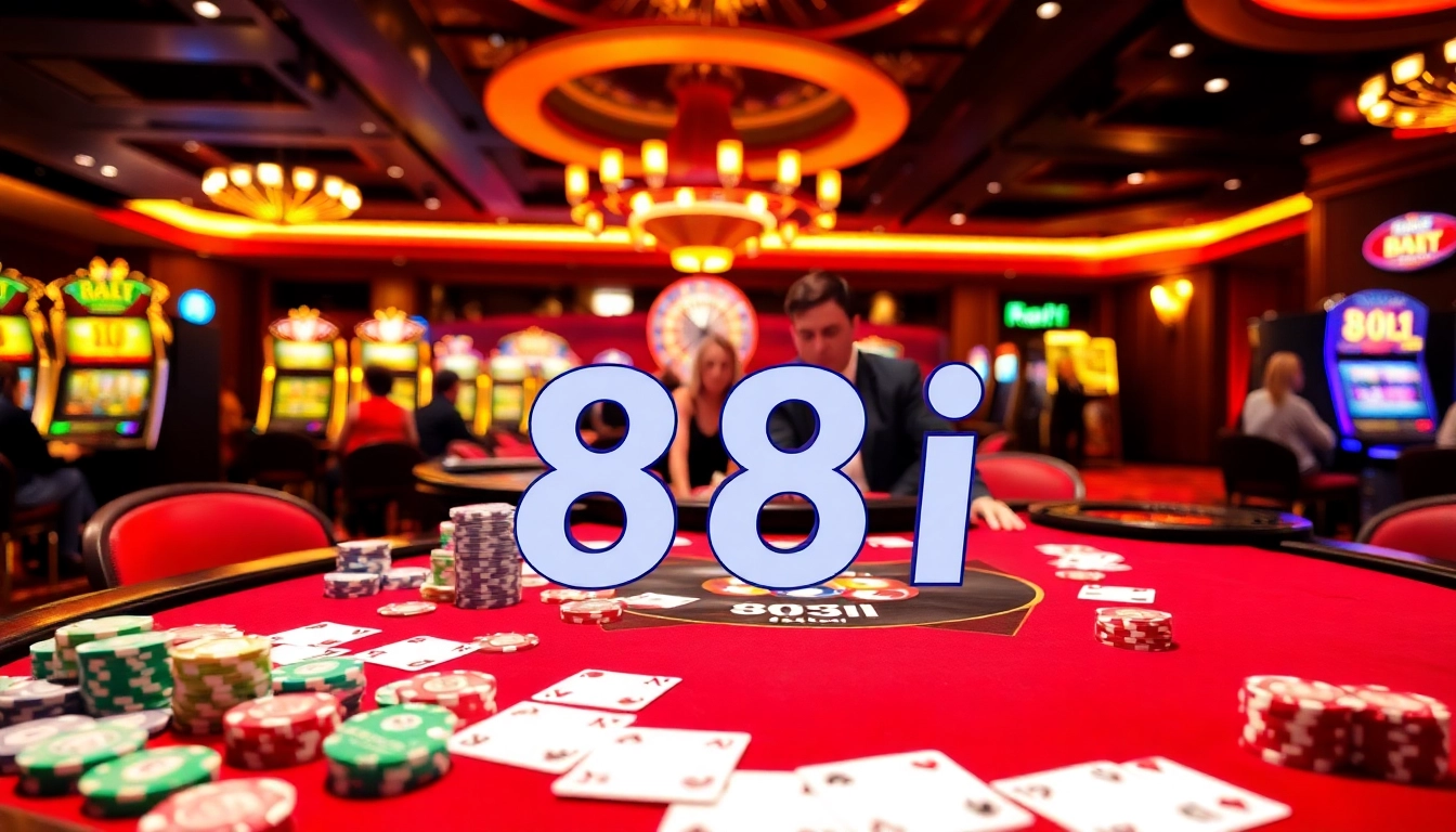 Players enjoying a thrilling casino game with 88i betting options in a vibrant atmosphere.