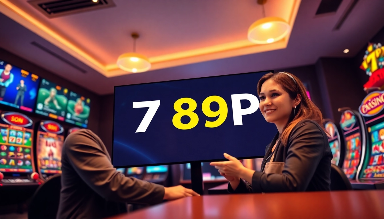 Online gaming interface featuring 789P logo with friendly customer support, engaging design, and vibrant colors.