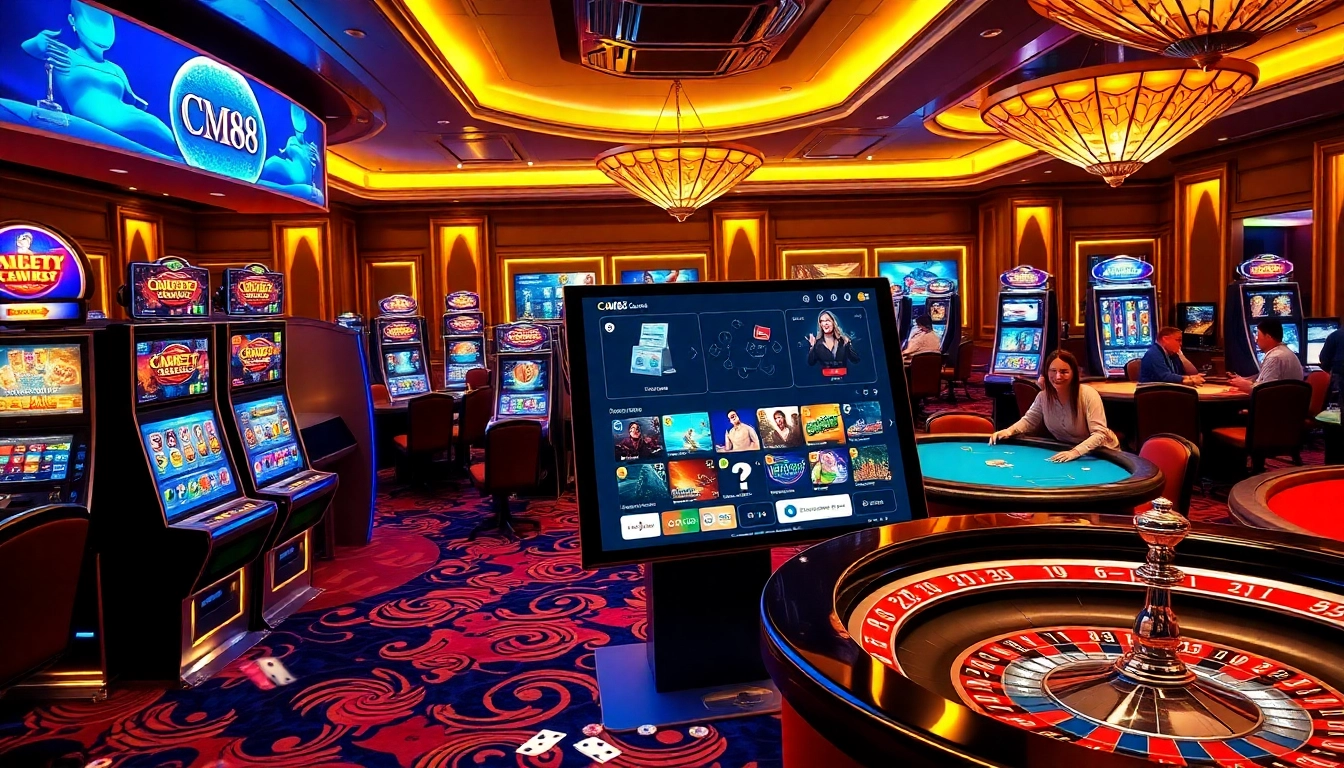 Experience luxury and excitement at CM88 with vibrant casino tables and interactive games.