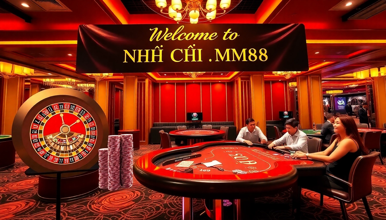 Experience the excitement of gaming at NHÀ CÁI MM88 with vibrant casino tables and thrilling roulette.
