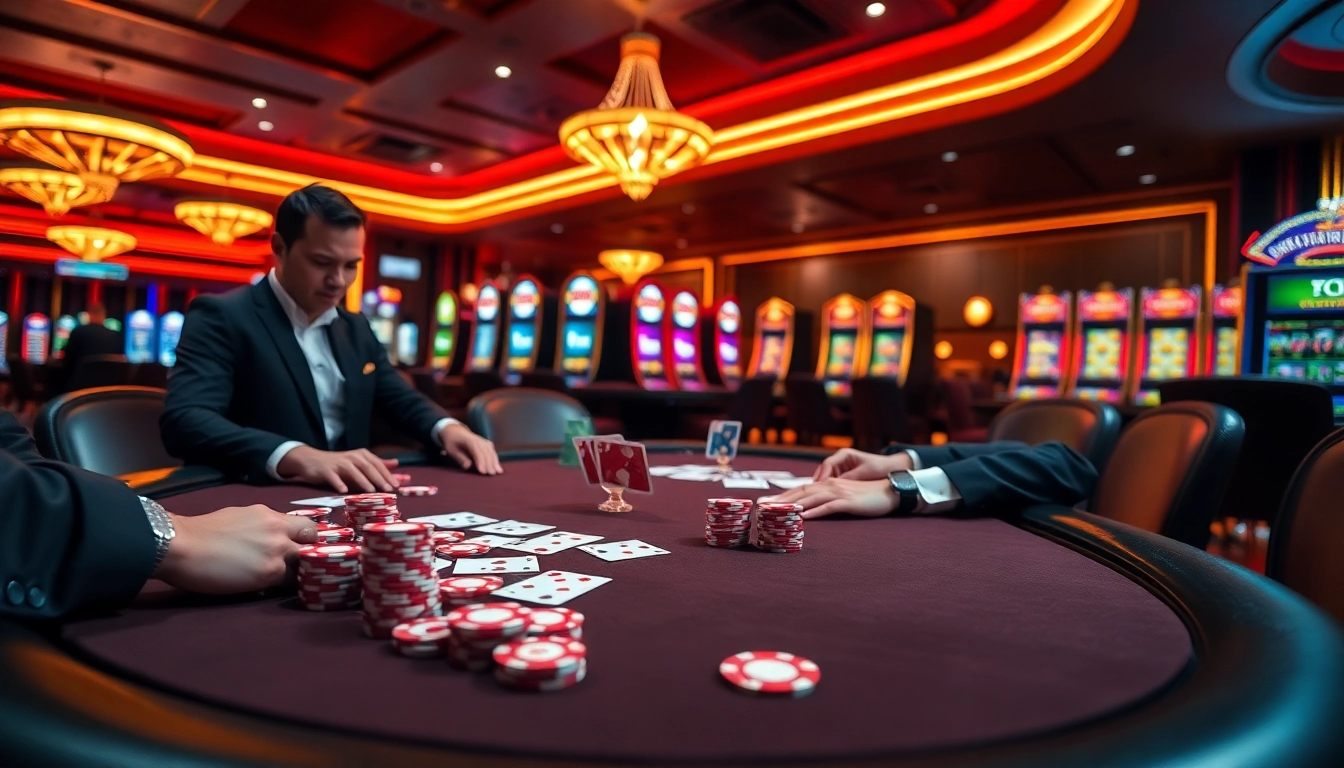 Experience the excitement of high-stakes poker at trang chủ pub88 with professional dealers and vibrant casino elements.