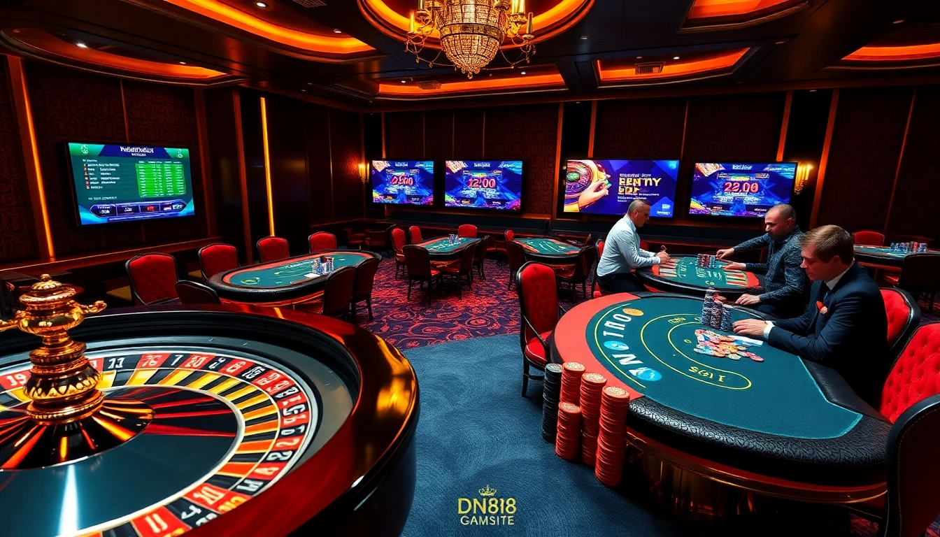 Experience high-stakes gaming thrills at https://dn88.site/ featuring roulette and poker tables.