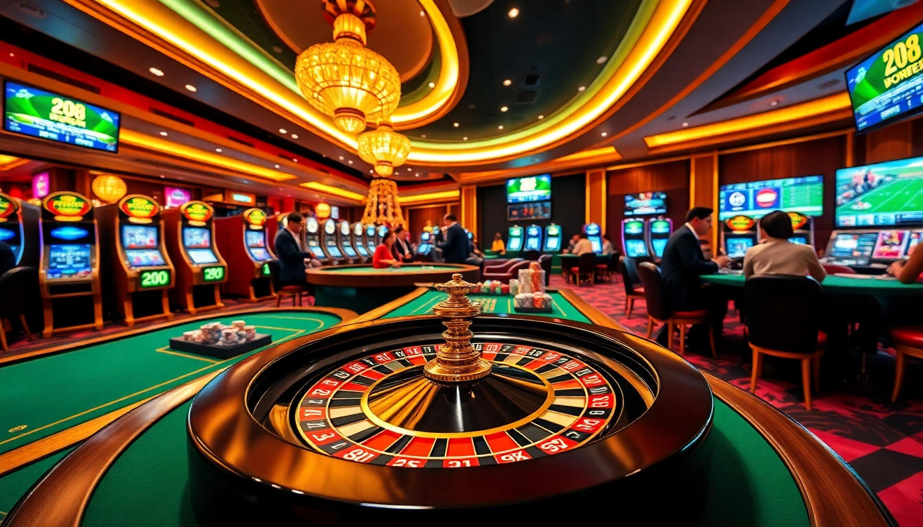 Engage in thrilling gambling experiences at https://gg88.christmas/ with vibrant casino visuals showcasing roulette and poker action.