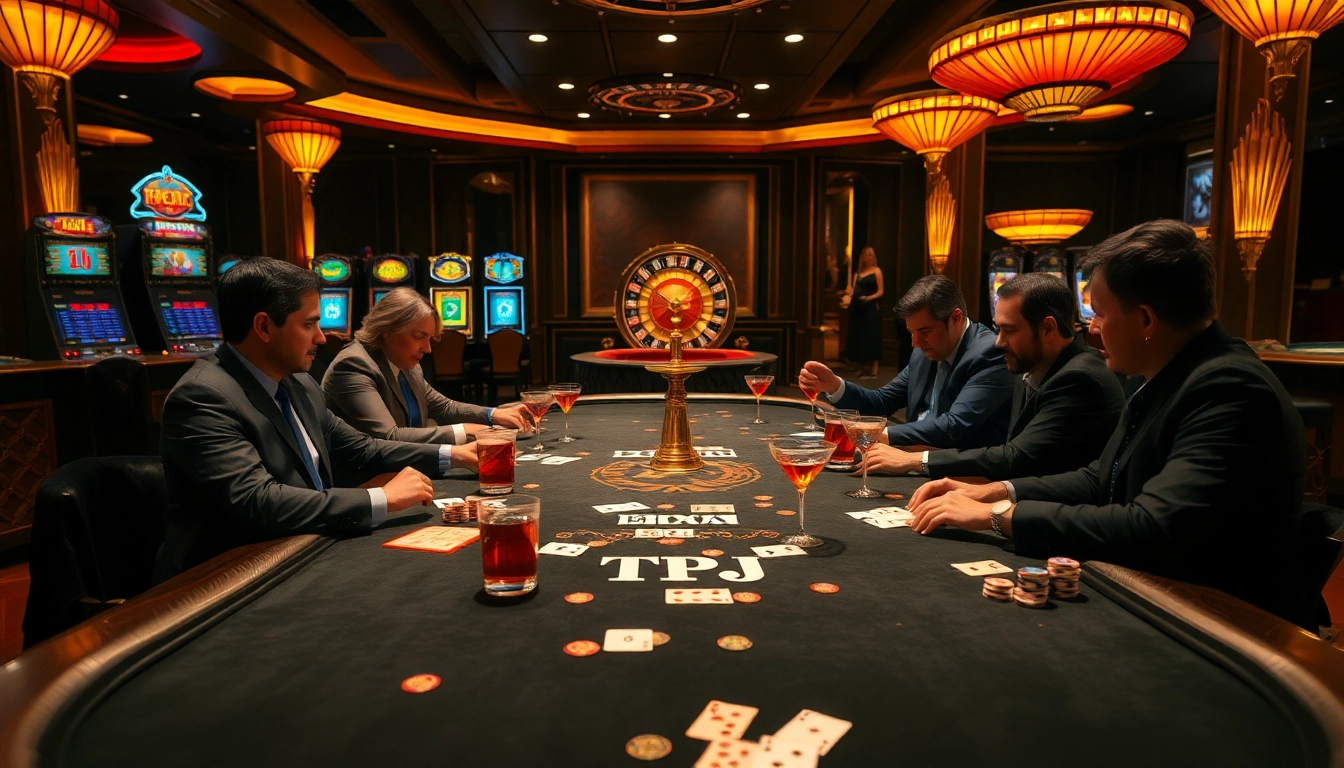 TPJ showcases an immersive poker game with players strategizing at a luxurious casino table.