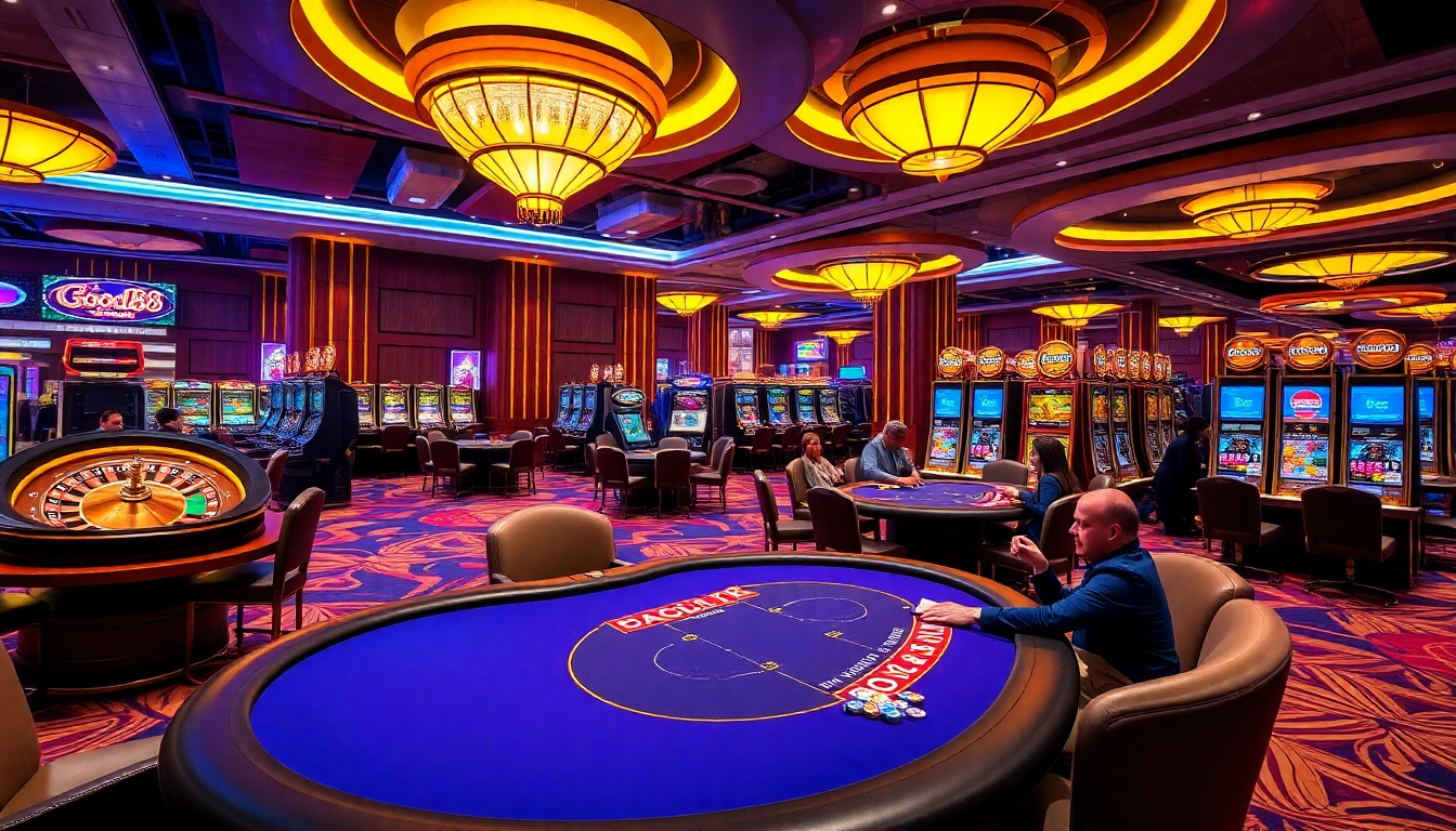 Experience the excitement of good88 with gamers at a luxurious casino table.