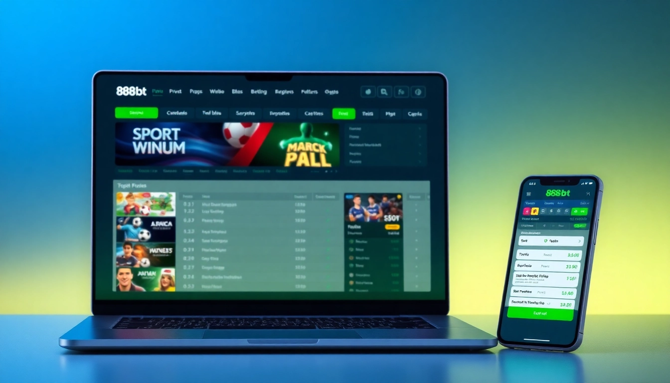 Dynamic sports betting interface of 888b.bet showcasing user-friendly features and exciting game graphics.