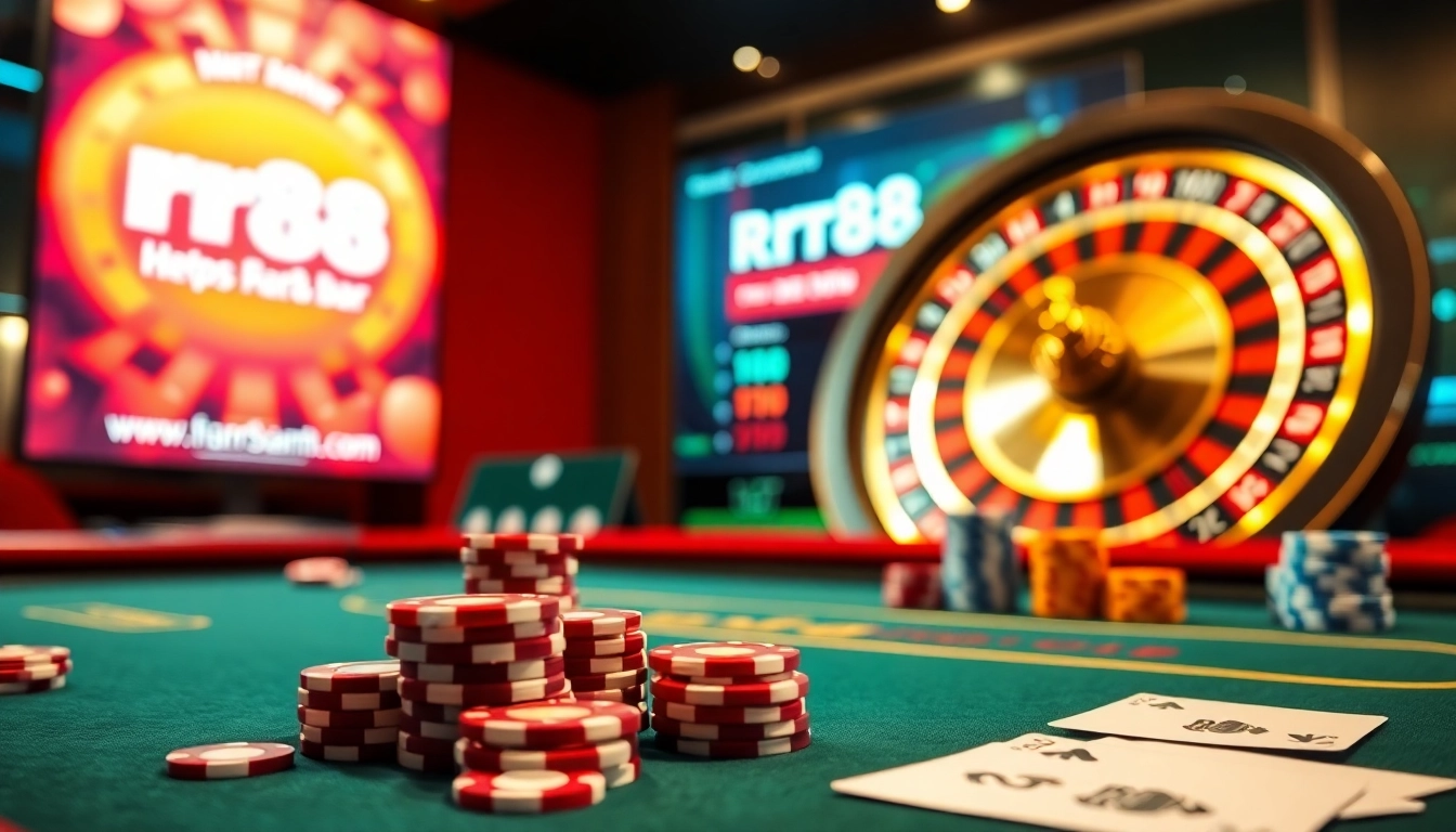 Experience winning thrills at https://rr88.bar/ with luxurious casino tables and vibrant poker chips.