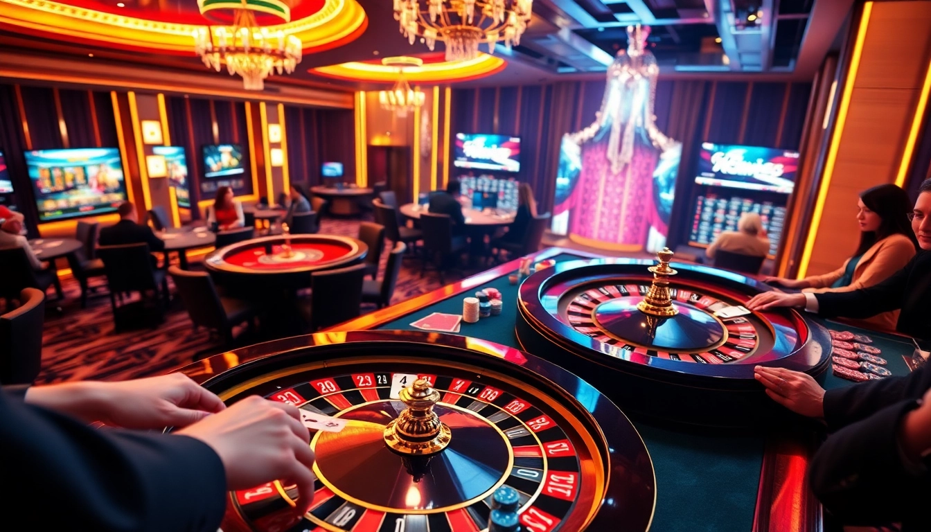 A thrilling poker game at https://kuwin1.club/ with vibrant chips and engaged players strategizing their next moves.