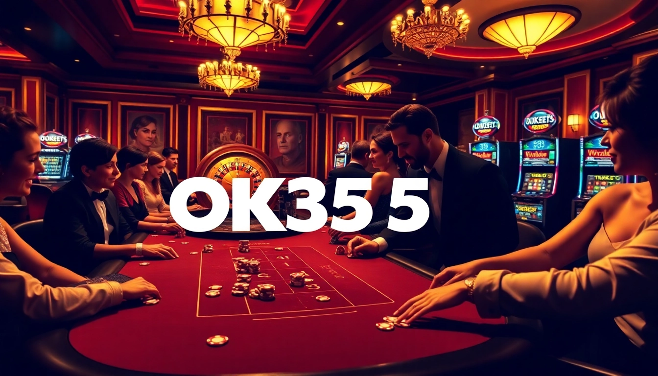 Players enjoying an exciting game at OK365 casino tables, capturing the thrill of online gambling.