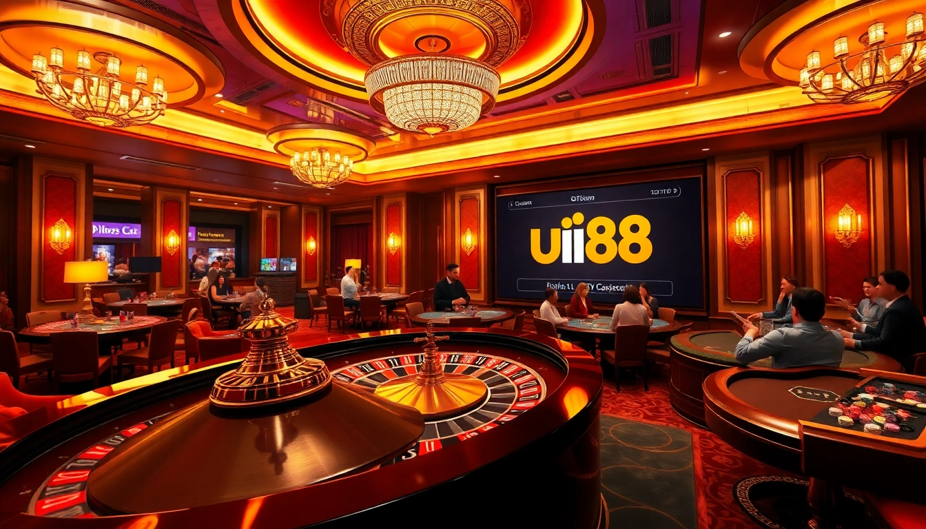 Players strategizing at a casino while enjoying the excitement of uu88.