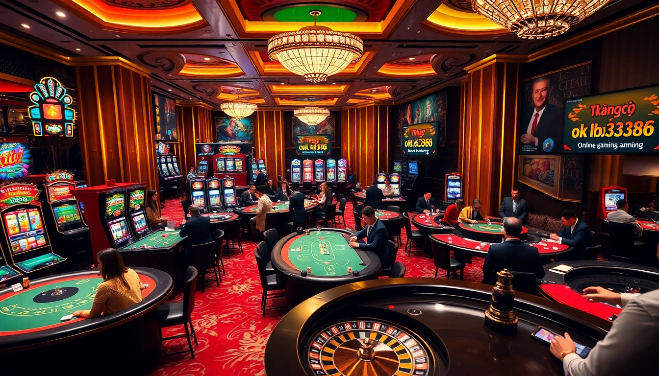 Catching the action at Trang chủ ok8386 with players enjoying an exciting casino experience.