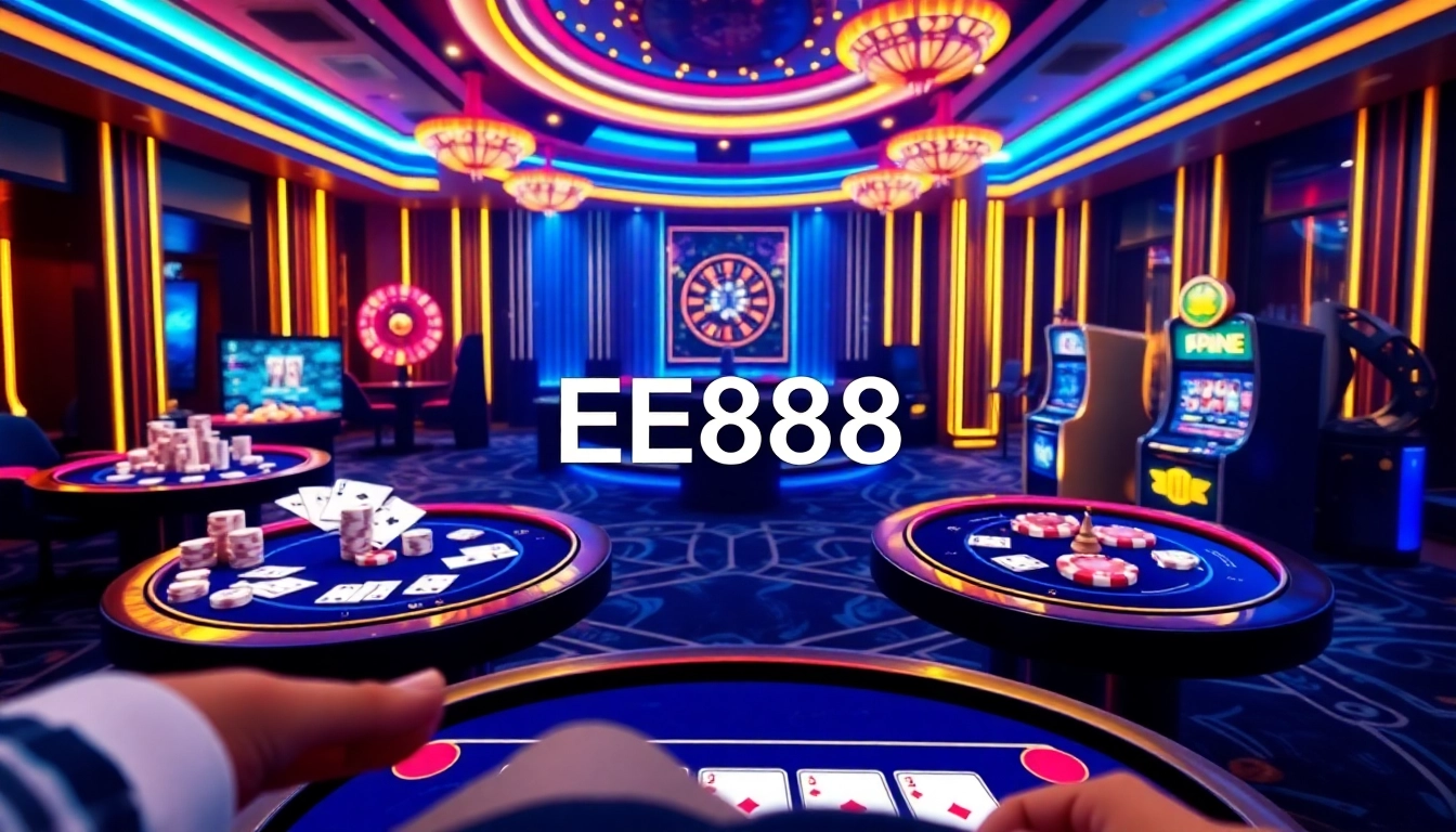 Experience the excitement of EE888 with vibrant online gambling action at a luxurious casino