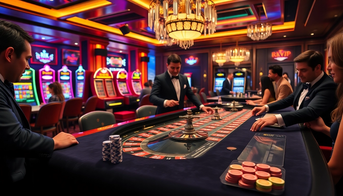 Experience high-stakes excitement at Rik VIP casino with vibrant roulette action and stylish gaming elements.