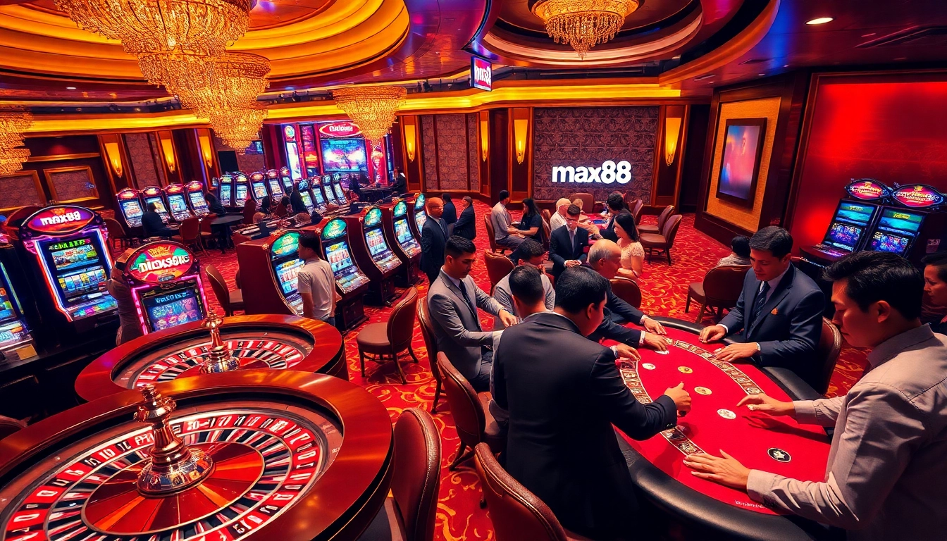 Experience thrilling gaming at max88 with professional dealers and vibrant casino atmosphere.