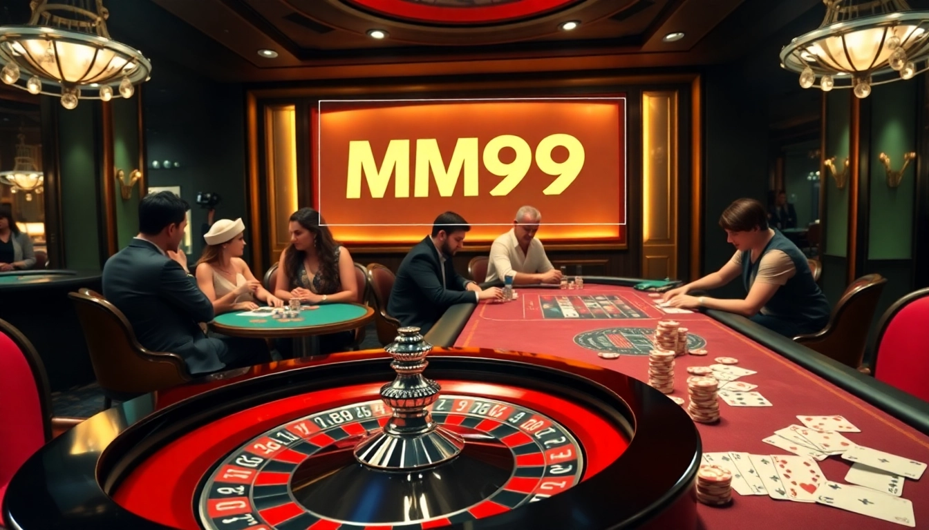 Experience the thrill of MM99 as players enjoy exciting casino games at a vibrant table.