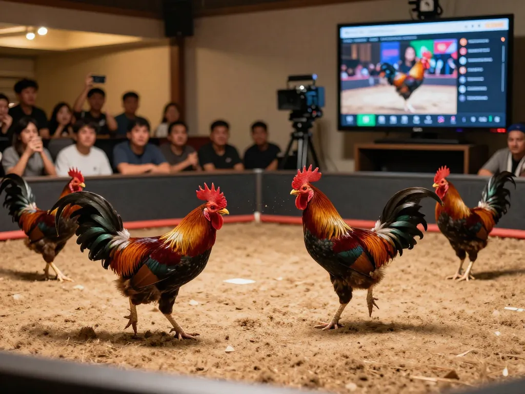 Witness the excitement of online cockfighting at Nhà cái WALA88, featuring vibrant roosters and live streaming.