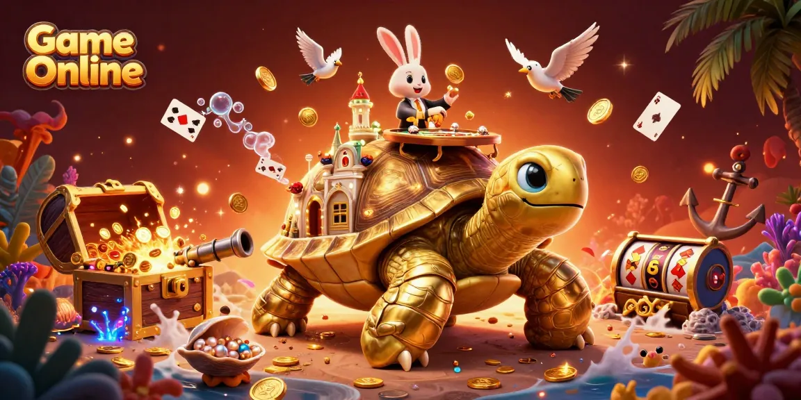 Experience the excitement of Game Online with a dynamic casino scene featuring vibrant characters and elements.